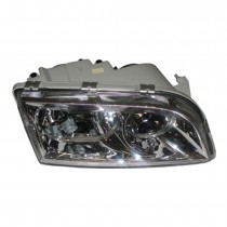 Koplamp, rechts, H7, dubbele reflector, chroom behuizing, vijf-pins, Volvo S40, V40, ond.nr. 30863898, 30864580