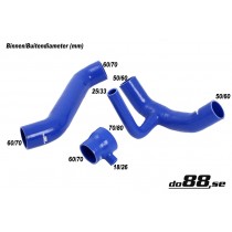 Do88 intercoolerslangenset, Audi S2 1992-1996, ond.nr. 034145746AT, 034145746BC, 034145746AL, 034145746BB, 034133649C