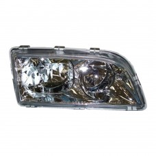 Koplamp, rechts, H7, dubbele reflector, chroom behuizing, vier-pins, Volvo S40, V40, ond.nr. 30859620, 30899683, 30888469